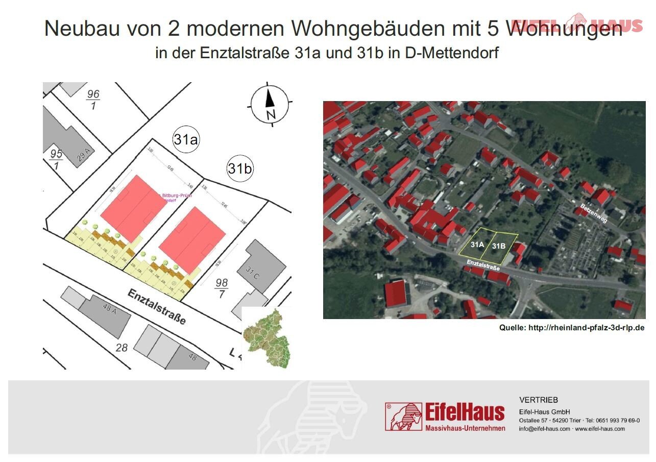 Wohnung zum Kauf 241.318 € 62,7 m²<br/>Wohnfläche Enztalstraße 31 a Mettendorf 54675