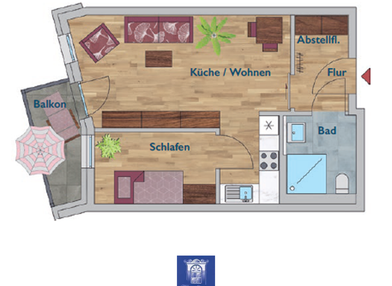 Wohnung zur Miete 600 € 2 Zimmer 46,1 m² Arnsdorf 01477