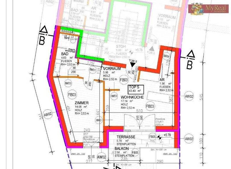 Wohnung zum Kauf - Erstbezug 230.000 € 2 Zimmer 43,4 m² Wien 1220