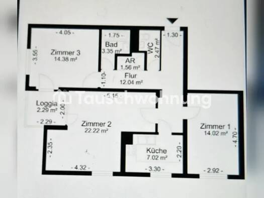 Wohnung zur Miete Tauschwohnung 570 € 3 Zimmer 79 m² 3. Geschoss Gropiusstadt Neukölln 12353
