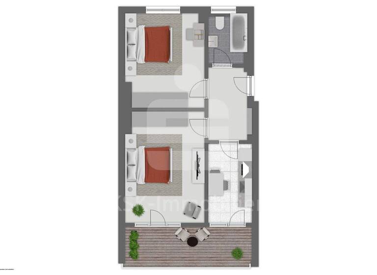 Wohnung zum Kauf 279.000 € 2 Zimmer 57,3 m² 4. Geschoss Nippes Köln / Nippes 50733