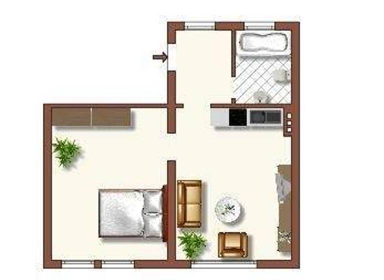 Wohnung zur Miete 409 € 2 Zimmer 42,4 m² EG frei ab 10.04.2026 Meister-Arenz-Straße 22 Huckingen Duisburg 47259