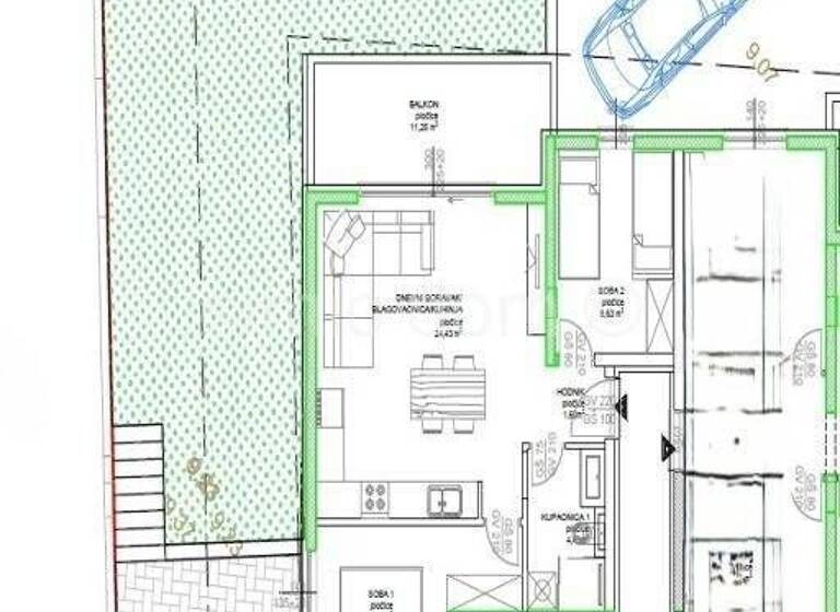 Wohnung zum Kauf 295.000 € 2 Zimmer 62 m² Okrug