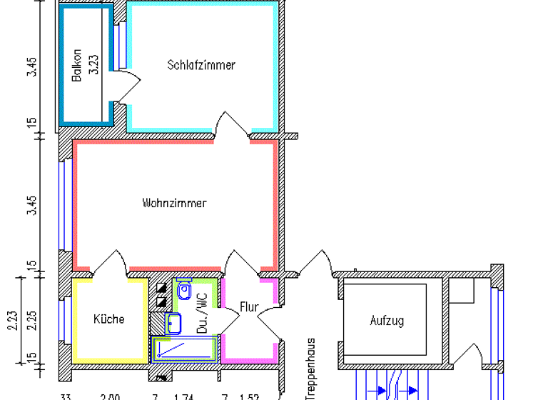 Wohnung zur Miete 276 € 2 Zimmer 46,1 m² 3. Geschoss frei ab 31.03.2026 Fürstenstr. 248 Yorckgebiet Chemnitz 09130