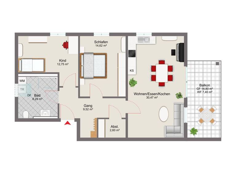 Wohnung zum Kauf 249.000 € 3 Zimmer 81 m²<br/>Wohnfläche Dachgeschoss<br/>Geschoss Aholming Aholming 94527