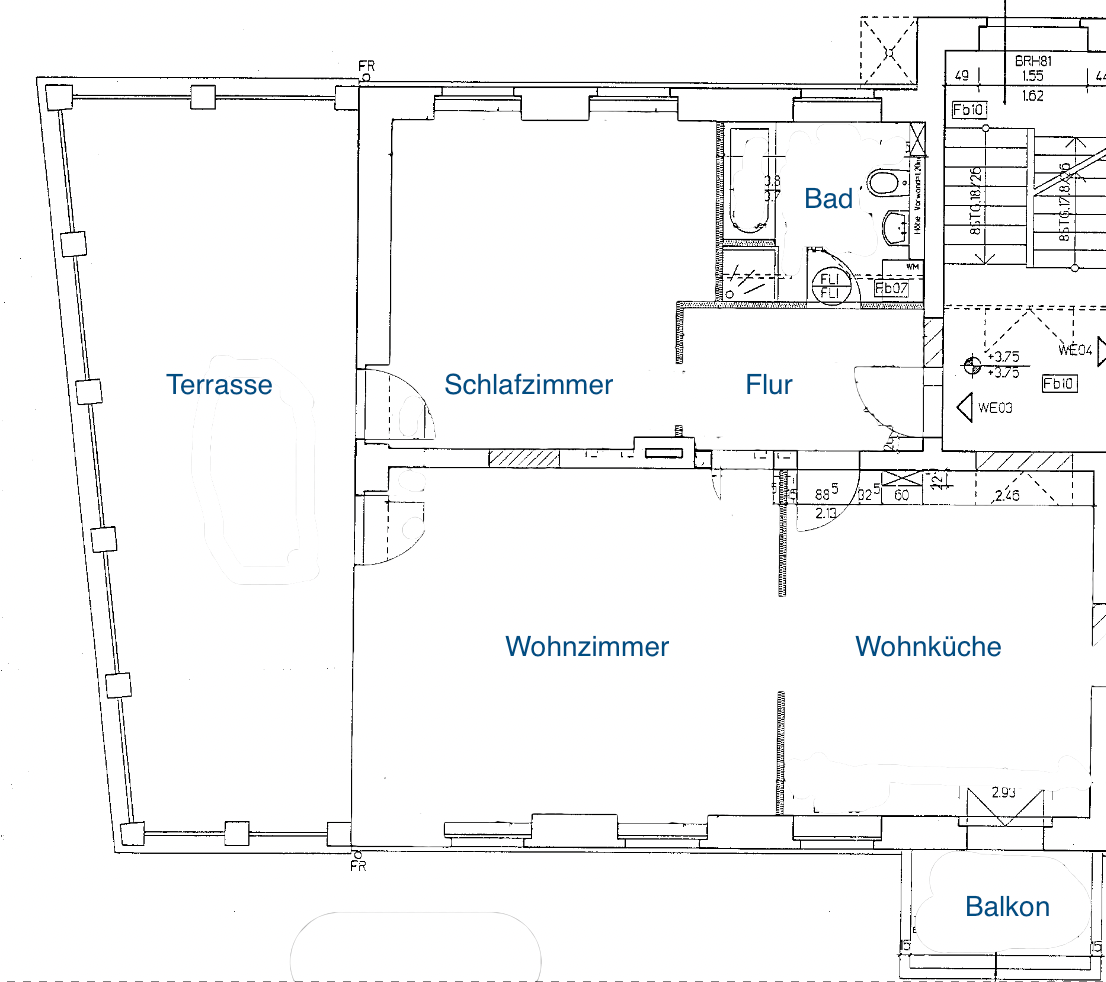 Wohnung zur Miete 1.638 € 2 Zimmer 99,4 m²<br/>Wohnfläche 1.<br/>Geschoss Hegelallee 19 Nördliche Innenstadt Potsdam 14467