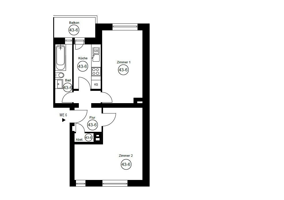 Wohnung zur Miete 594 € 2 Zimmer 54 m²<br/>Wohnfläche 1.<br/>Geschoss 15.12.2024<br/>Verfügbarkeit Breitschuhstraße 43 Großzschocher Leipzig 04249