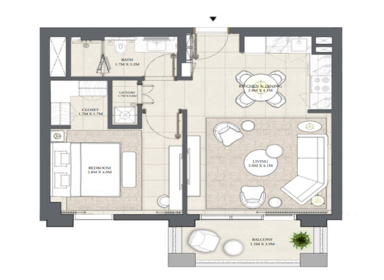 Wohnung zum Kauf - Erstbezug provisionsfrei 435.824 € 2 Zimmer 64,7 m² Dubai