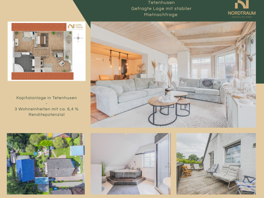 Mehrfamilienhaus zum Kauf als Kapitalanlage geeignet 529.000 € 12 Zimmer 339 m² 1.074 m² Grundstück Tetenhusen 24817