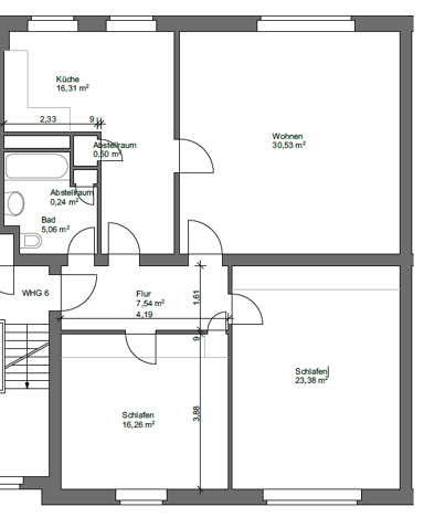 Wohnung zur Miete 771,04 € 3 Zimmer 97,6 m² 2. Geschoss Hermann-Köhl-Straße 10b Leipheim Leipheim 89340