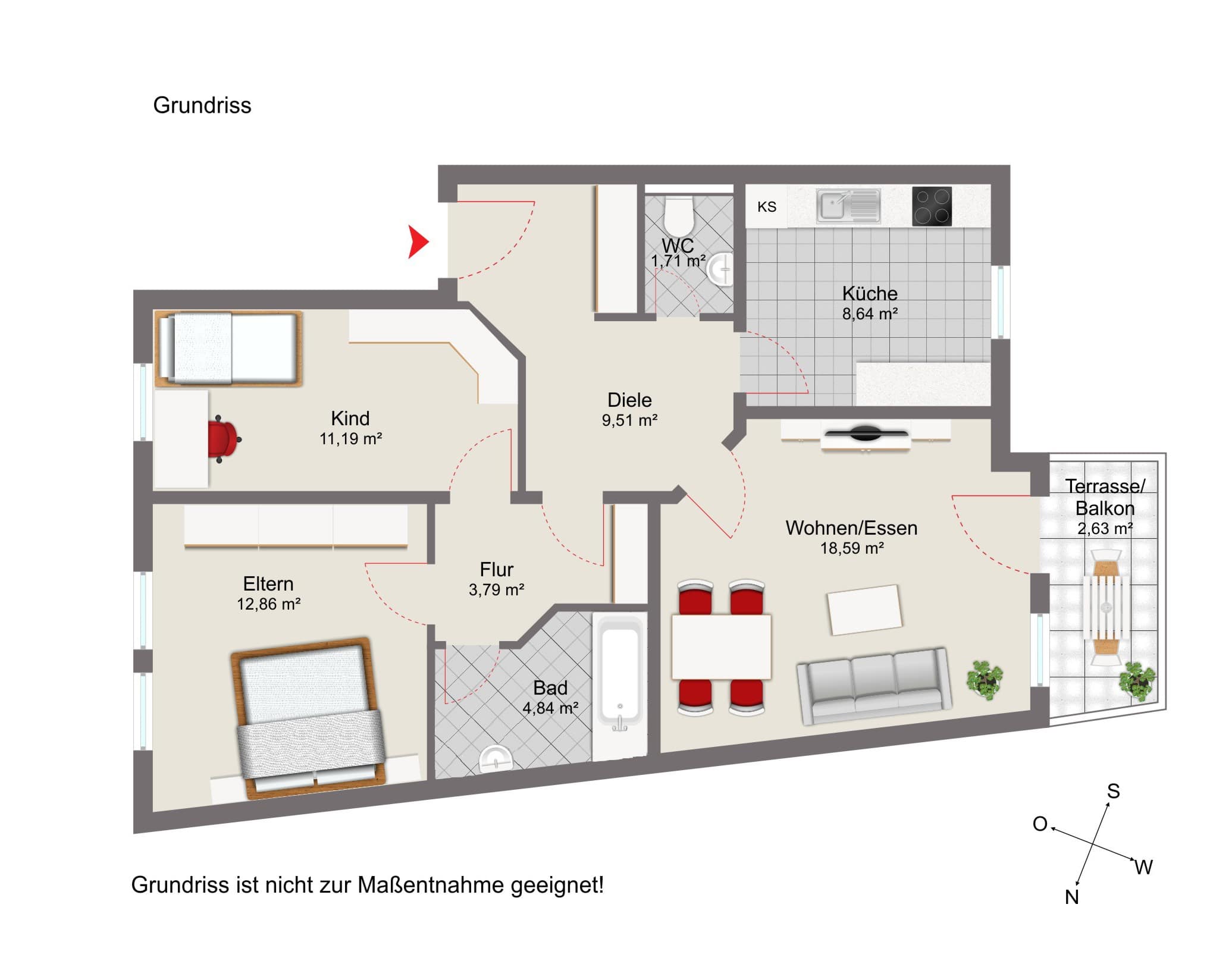 Wohnung zum Kauf 165.000 € 3 Zimmer 74 m²<br/>Wohnfläche Pfreimd Pfreimd 92536