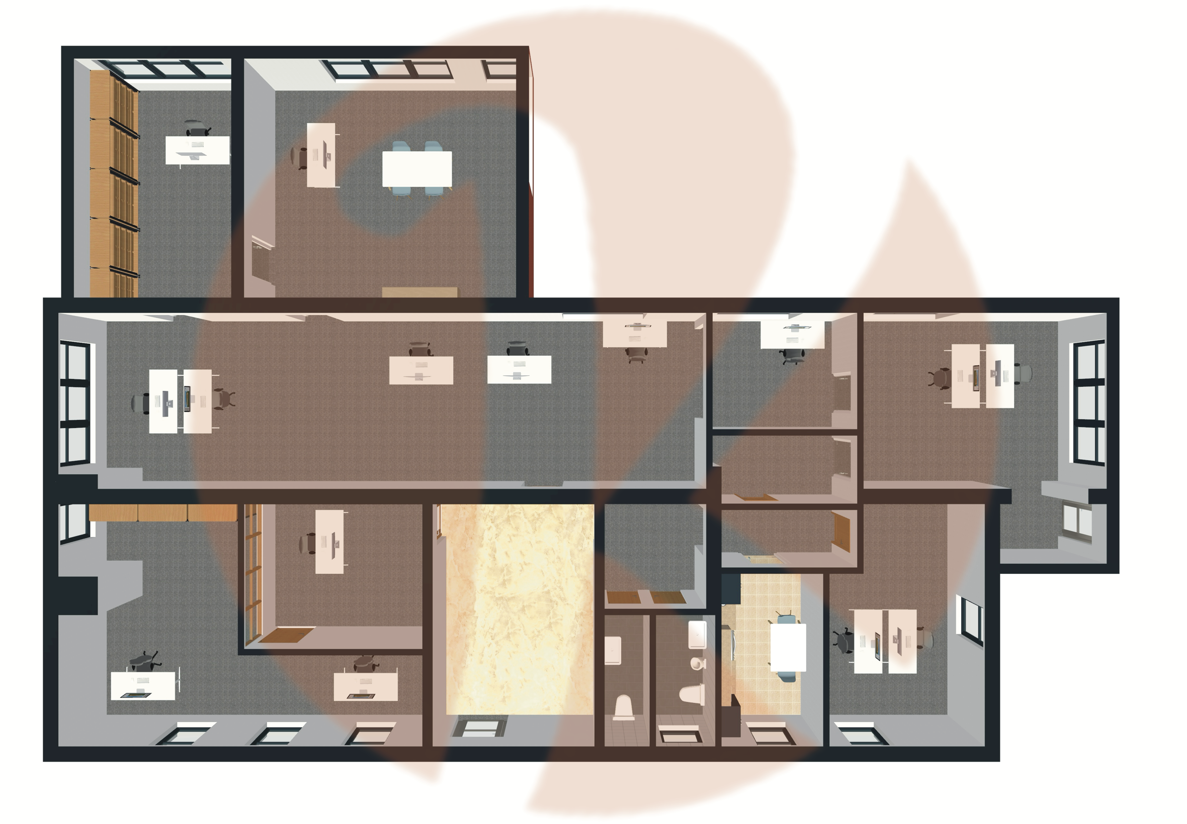 Bürofläche zur Miete provisionsfrei 2.223 € 8 Zimmer 234,4 m²<br/>Bürofläche Bergl Schweinfurt 97421