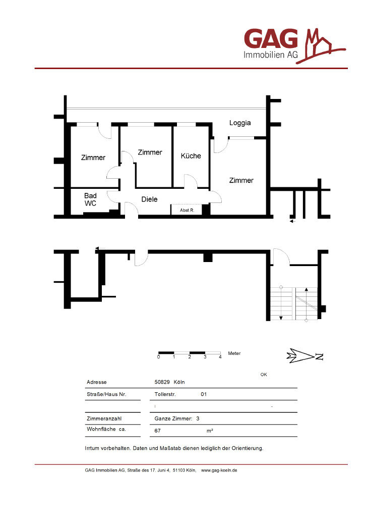 Wohnung zur Miete nur mit Wohnberechtigungsschein 479 € 3 Zimmer 67 m²<br/>Wohnfläche 6.<br/>Geschoss ab sofort<br/>Verfügbarkeit Tollerstr. 1 Bocklemünd Köln 50829