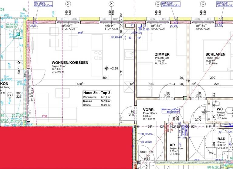 Wohnung zur Miete 1.144 € 3 Zimmer 74 m² 1. Geschoss frei ab 01.05.2026 Hallein 5400