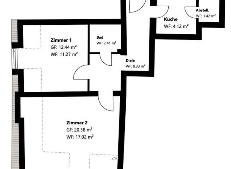 Wohnung zum Kauf 449.000 € 2 Zimmer 44,7 m² 6. Geschoss Schwabing-West München 80796