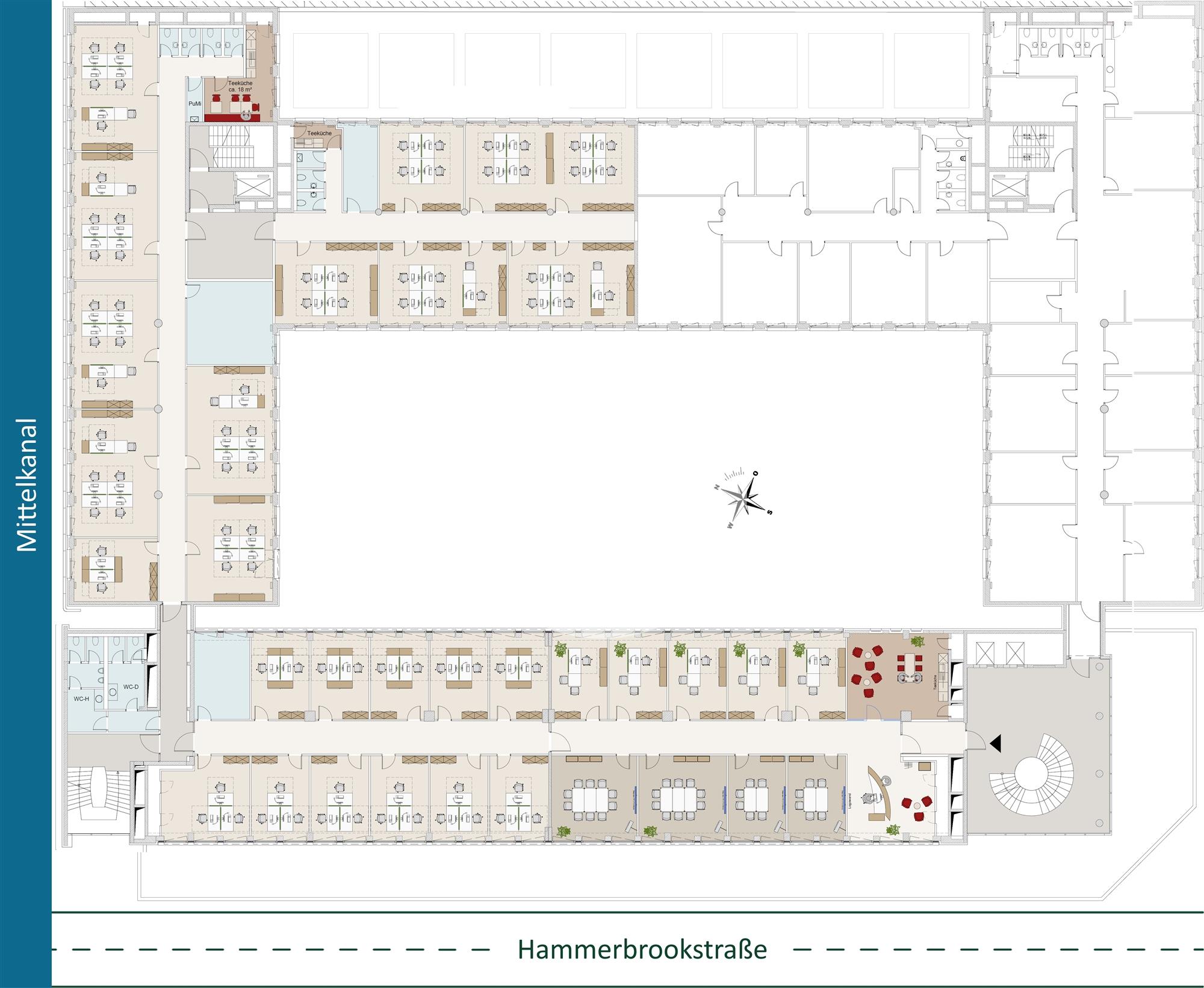 Bürogebäude zur Miete provisionsfrei 14 € 1.557 m²<br/>Bürofläche ab 767 m²<br/>Teilbarkeit Hammerbrook Hamburg 20097