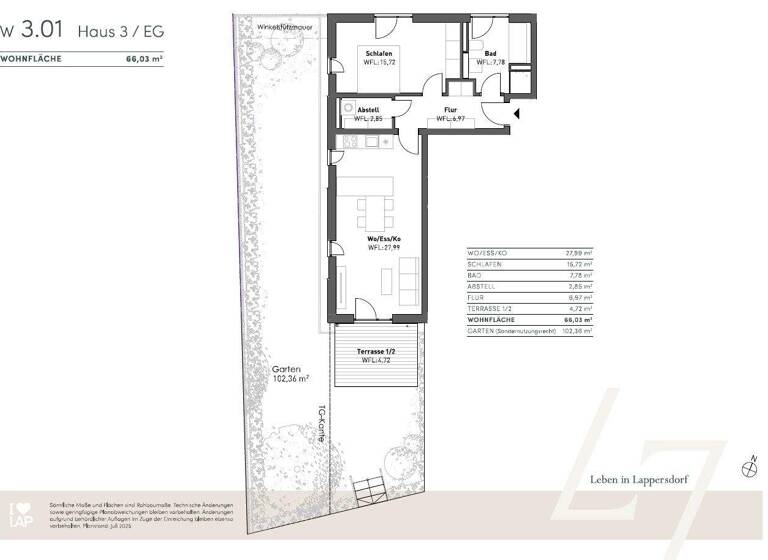 Wohnung zum Kauf provisionsfrei 465.000 € 2 Zimmer 66 m² Kareth Lappersdorf 93138