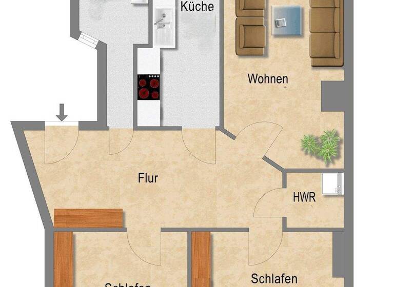 Wohnung zur Miete 1.099 € 3 Zimmer 77 m² 1. Geschoss Rudi-Opitz-Str. 15 Gohlis-Mitte Leipzig 04157