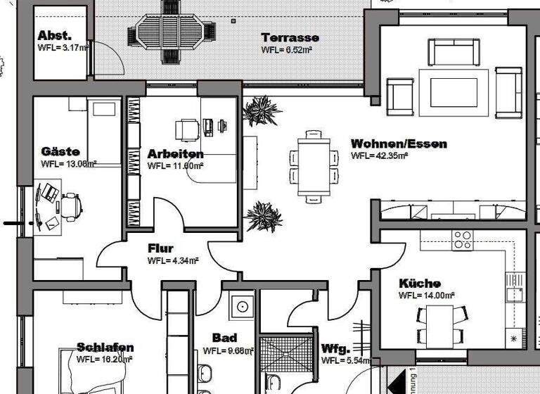 Wohnung zur Miete 1.450 € 4 Zimmer 128,8 m² frei ab 01.04.2026 Wiefelstede 26215