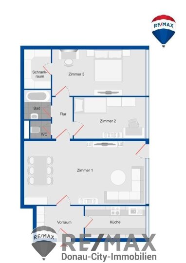 Wohnung zum Kauf 250.000 € 3,5 Zimmer 76 m² 5. Geschoss Wien, Favoriten 1100