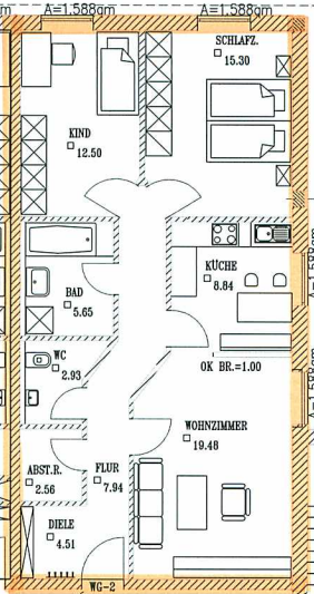 Wohnung zur Miete 400 € 3 Zimmer 80 m²<br/>Wohnfläche ab sofort<br/>Verfügbarkeit An der Feuerwache 8 Bad Liebenwerda Bad Liebenwerda 04924