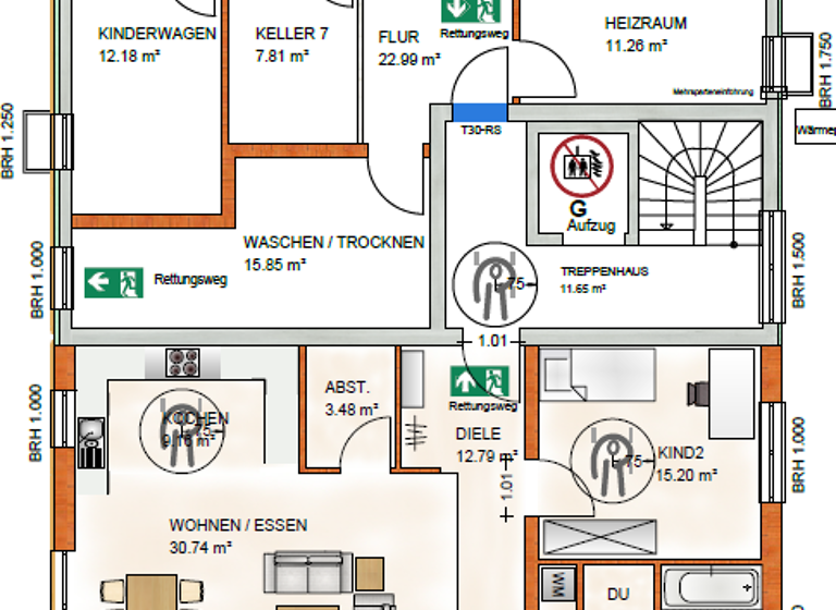 Wohnung zur Miete 1.500 € 4 Zimmer 116,2 m² frei ab sofort Sulzbachstraße 50 Oberndorf Oberndorf am Neckar 78727