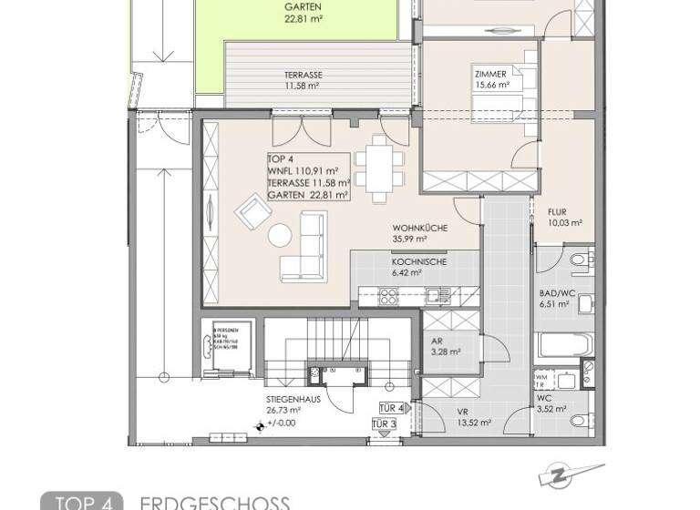 Wohnung zum Kauf 649.000 € 3 Zimmer 110,9 m² EG Wien,Ottakring 1160