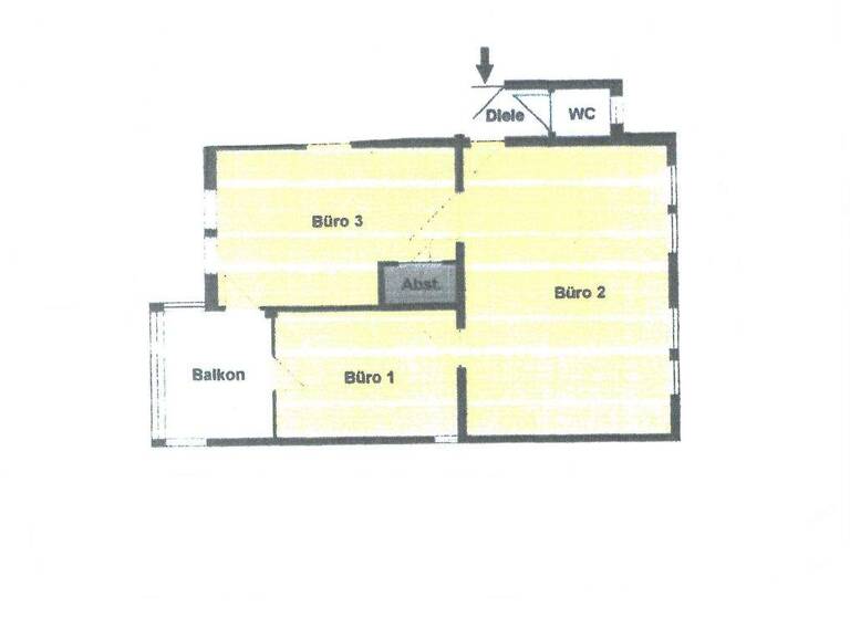 Büro zur Miete 820 € 3 Zimmer 76 m² Bürofläche Bernhausen Filderstadt 70794