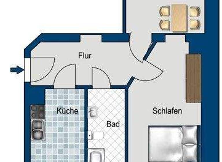 Wohnung zur Miete 437 € 2 Zimmer 60 m² 1. Geschoss frei ab 08.03.2026 Sommerfelder Str. 16 VH Stötteritz Leipzig 04299