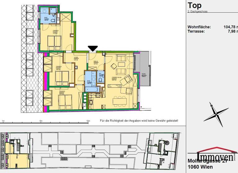 Wohnung zur Miete 2.213 € 4 Zimmer Mollardgasse Wien 1060