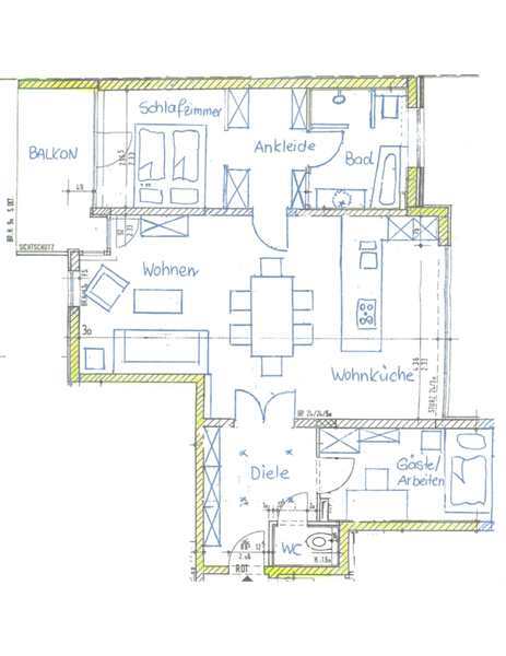 Wohnung zur Miete 900 € 3 Zimmer 89 m²<br/>Wohnfläche ab sofort<br/>Verfügbarkeit Bernhardstrasse Bayenthal Köln 50968