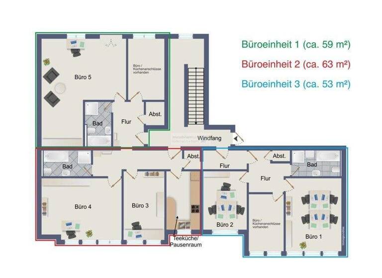 Bürofläche zur Miete 5 Zimmer 104 m² Bürofläche Scheeßel 27383