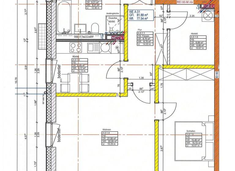 Terrassenwohnung zur Miete 1.418 € 2 Zimmer 77,5 m² EG frei ab 01.09.2026 Südstadt Rostock 18059