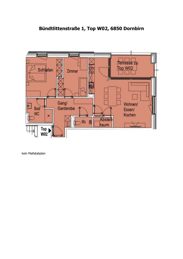 Terrassenwohnung zur Miete 1.580 € 3 Zimmer 80 m²<br/>Wohnfläche 1.<br/>Geschoss Bündtlittenstraße 1 Dornbirn 6850