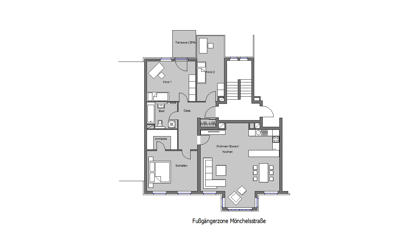 Wohnung zur Miete 840 € 4 Zimmer 116 m²<br/>Wohnfläche 1.<br/>Geschoss Mönchelsstraße 33 Mitte Gotha 99867