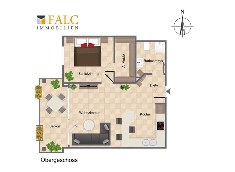 Wohnung zum Kauf 205.000 € 2 Zimmer 43 m² 1. Geschoss Korb 71404