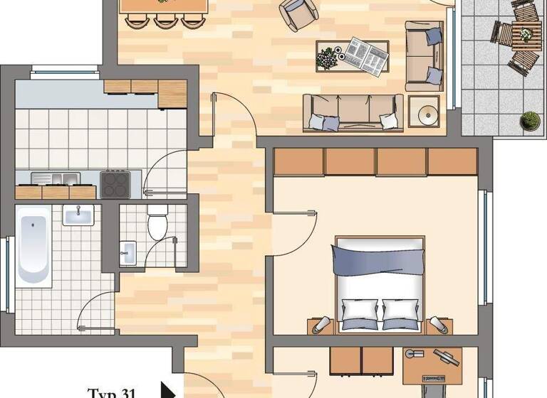 Wohnung zur Miete 669 € 3,5 Zimmer 77,5 m² EG frei ab 05.03.2026 Eichenweg 9 Hattingen 45525