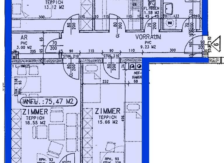Wohnung zur Miete 663 € 3 Zimmer 75,5 m² Randegg 3263