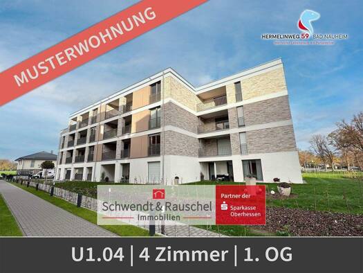 Wohnung zum Kauf - Erstbezug provisionsfrei 598.000 € 4 Zimmer 108 m² 1. Geschoss frei ab sofort Bad Nauheim 61231