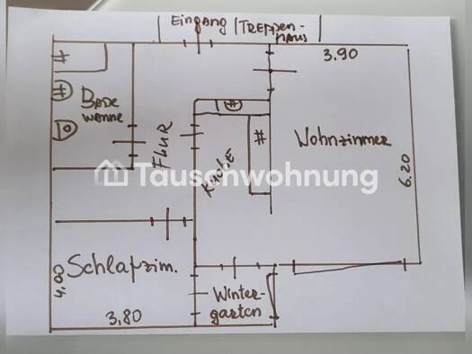 Wohnung zur Miete nur mit Wohnberechtigungsschein Tauschwohnung 500 € 2 Zimmer 61 m² 2. Geschoss Spandau Spandau 13599