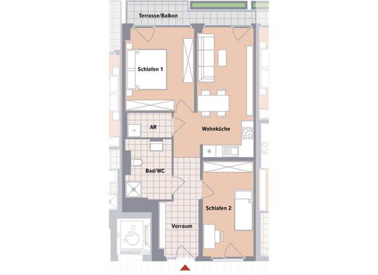 Wohnung zum Kauf - Erstbezug 269.900 € 3 Zimmer 63,3 m² Puntigam Graz,17.Bez.:Puntigam 8055