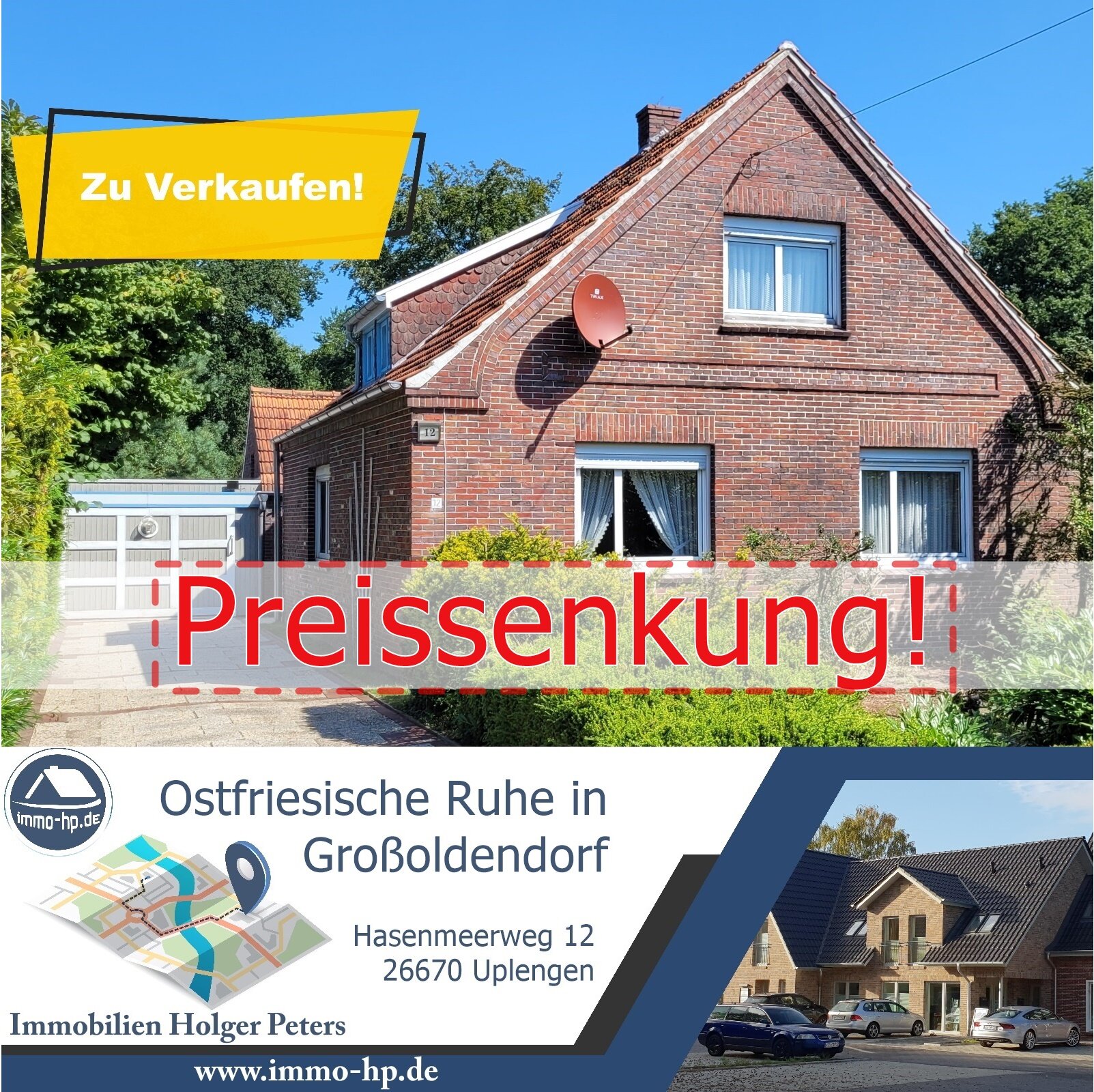 Einfamilienhaus zum Kauf 98.000 € 6 Zimmer 105 m²<br/>Wohnfläche 998 m²<br/>Grundstück Großoldendorf Uplengen 26670