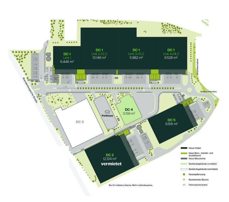 Lagerhalle zur Miete 7,50 € 42.604,9 m²<br/>Lagerfläche ab 5.027 m²<br/>Teilbarkeit Ludwigsfelde Ludwigsfelde 14974