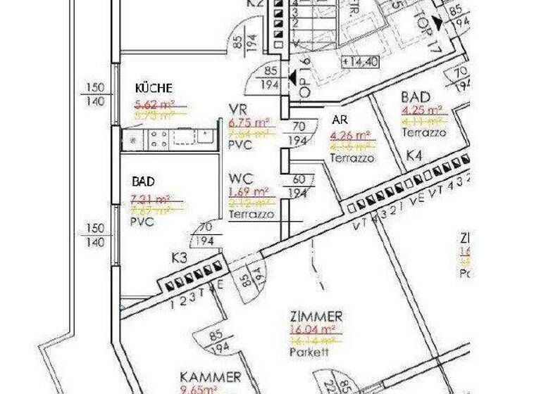 Wohnung zur Miete 939 € 2 Zimmer 67,2 m² 5. Geschoss Steinackergasse 2 Wien 1120