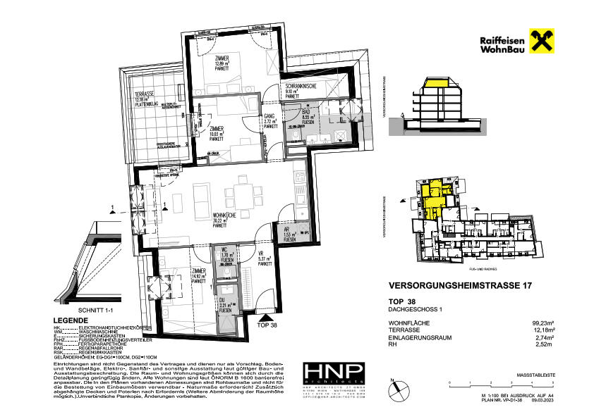 Wohnung zum Kauf provisionsfrei 849.000 € 4 Zimmer 99,3 m²<br/>Wohnfläche 4.<br/>Geschoss Wien 1130