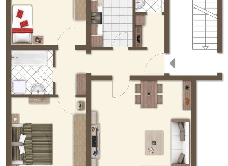 Wohnung zur Miete 1.040 € 3 Zimmer 80 m² frei ab 01.05.2026 Balingen 72336