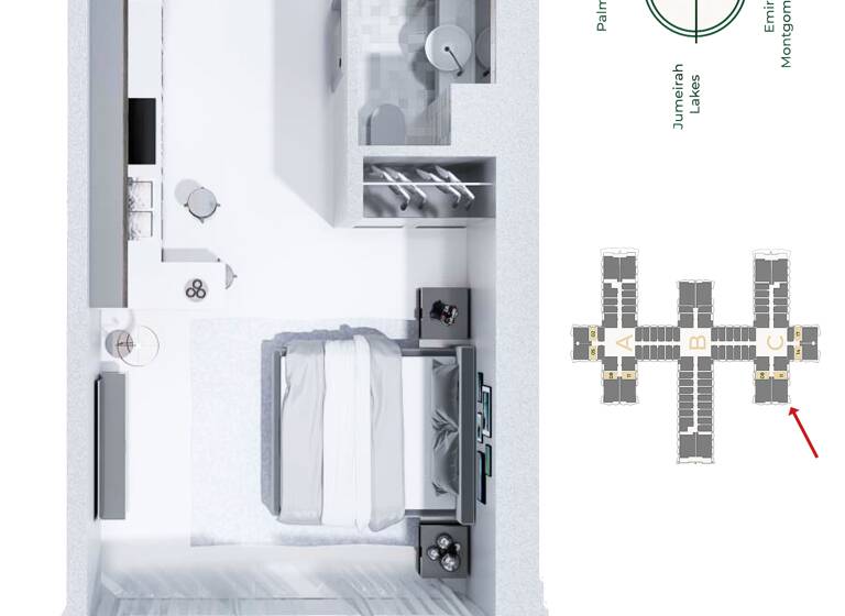 Studio zum Kauf 185.900 € 1 Zimmer 37 m² JLT, Dubai