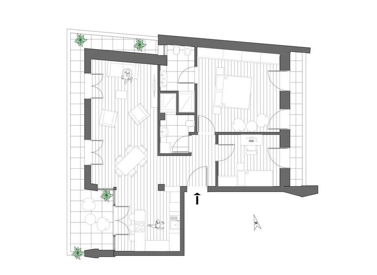 Wohnung zur Miete 2.500 € 3 Zimmer 86,2 m² 5. Geschoss Sparkassenstraße 2 Meran 39012