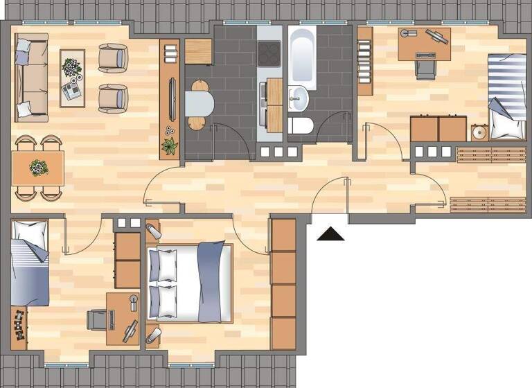 Wohnung zur Miete 479 € 3 Zimmer 63 m² 2. Geschoss Bremer Straße 204 Bant Wilhelmshaven 26389