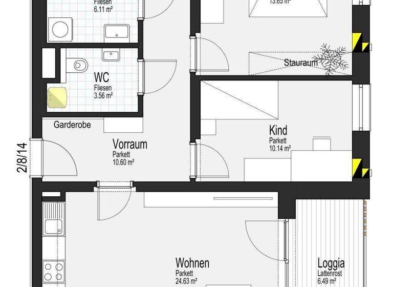 Wohnung zur Miete - Erstbezug 471 € 3 Zimmer 70 m² Rudi Gruber Weg 1 Reichersberg 4981